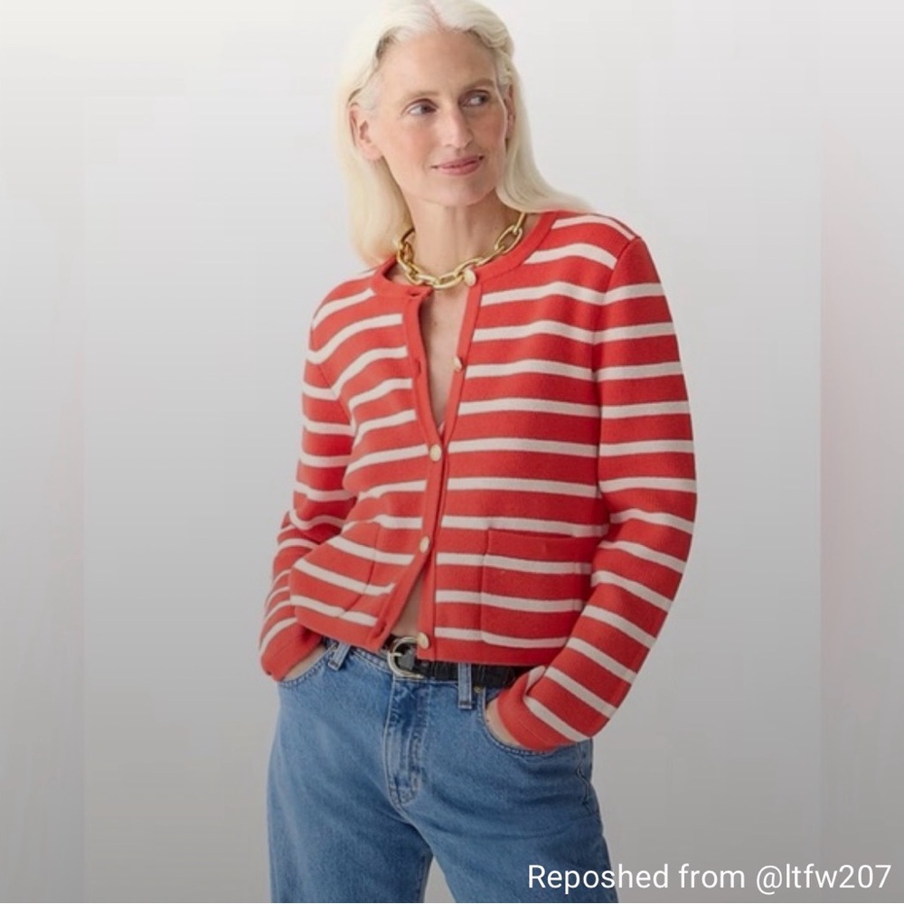 J. Crew Vibrant Striped Cardigan